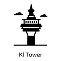 Kl Tower monument vector