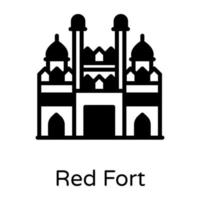 Red Fort architecture vector