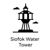 torre de agua siofok vector
