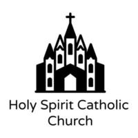 iglesia catolica del espiritu santo vector
