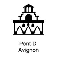 pont d avignon vector