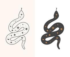 icono de serpiente boho. vector