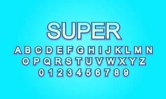 super font alphabet vector