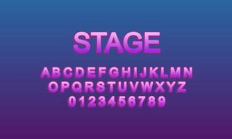 stage font alphabet vector