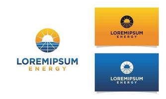 Solar panel logo Design Template vector