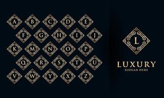 set of Luxury Initial letter collection logo design Idea vector