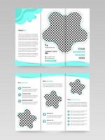 Abstract corporate trifold brochure design template vector