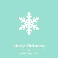 Christmas and New Year Greeting Card Design with Snowflake vector