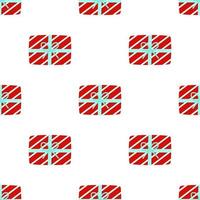 Wrapped Christmas Presents Seamless Repeat Vector Pattern