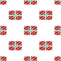 Wrapped Christmas Presents Seamless Repeat Vector Pattern