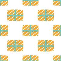 Wrapped Christmas Presents Seamless Repeat Vector Pattern