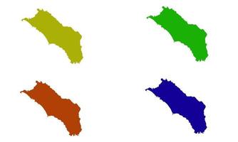 Mapa de silueta de la isla de Nias en Indonesia vector