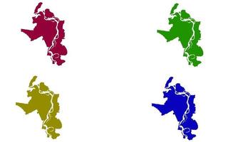 silhouette map of the Republic of Altai in Russia vector