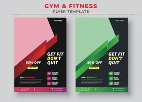 plantilla de volante de gimnasio fitness vector