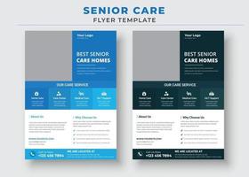 Senior care Flyer template, Best Senior care Home Flyer vector