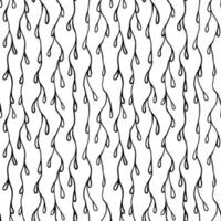 Hand drawn doodle abstract black and white seamless pattern vector