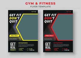 Gym Fitness Flyer Template vector