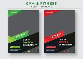 Gym Fitness Flyer Template vector