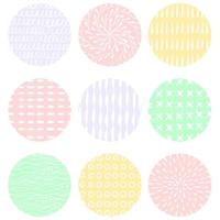 Hand drawn doodle abstract patterns set. Vector collection