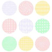 Hand drawn doodle abstract patterns set. Vector collection