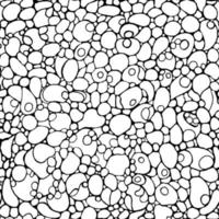 Bubbles seamless abstract pattern. Vector hand drawn repeat background