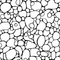 Bubbles seamless abstract pattern. Vector hand drawn repeat background