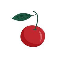 Cherry berry vector icon.