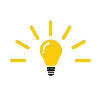 Light bulb icon on white background. vector