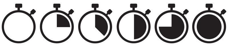 Set hourglass icons, sandglass timer, clock flat icon, time managent vector