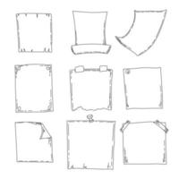 vector conjunto de cuadernos de dibujo, blocs de notas y diarios. material de oficina