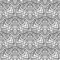 black and white color tribal vector seamless pattern. aztec abstract