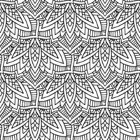 black and white color tribal vector seamless pattern. aztec abstract