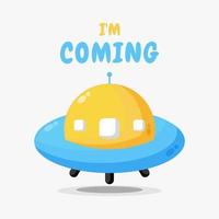 Ufo baby design illustration vector