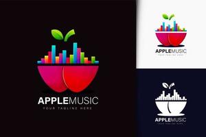 Apple music logo design vector