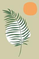 Botanical modern art, abstract vector illustration.