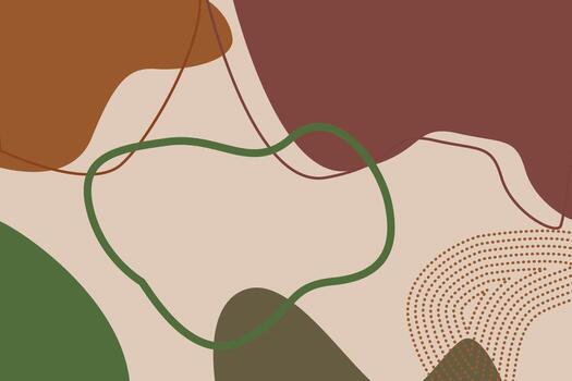 paisaje minimalista abstracto con figuras de diferentes formas. vector