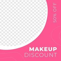 Beauty Makeup feed design social media post template vector