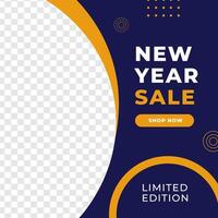 New Year Sale feed design social media post template vector
