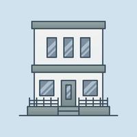 Storefront building vector icon illustration