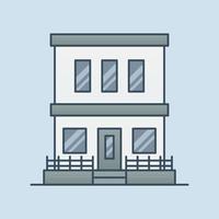 Storefront building vector icon illustration