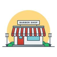 Barber shop building vector illustration