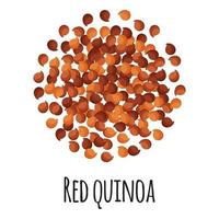 quinua roja para el diseño, la etiqueta y el embalaje del mercado del granjero de la plantilla. vector