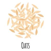 Oats for template farmer market design, label and packing. vector