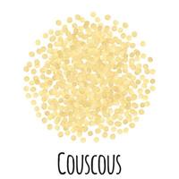 Couscous for template farmer market design, label and packing. vector