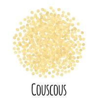 Couscous for template farmer market design, label and packing. vector