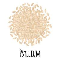 psyllium para el diseño, la etiqueta y el embalaje del mercado del granjero de la plantilla. vector