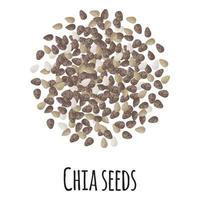 Chia seeds for template farmer market design, label and packing. vector