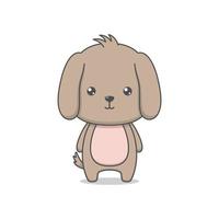 lindo perrito de dibujos animados vector