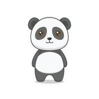 personaje de dibujos animados lindo panda vector