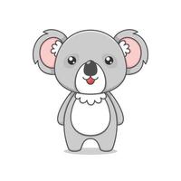 lindo personaje de dibujos animados de koala vector